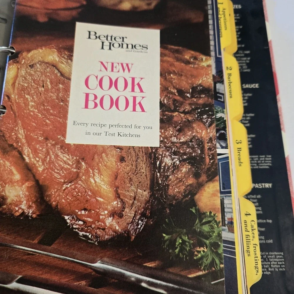 Vintage 1968 Better Homes Gardens Red Check New Cook Book Meredith Press 5 Ring